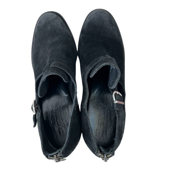 BORN Mendocino Distressed Suede Ankle Boot 2 inch Heel in Black Women’s Size 10M - Picture 13 of 15
